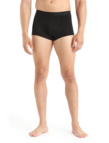 Men's Icebreaker Cool-Lite™ Merino Anatomica Trunks Underwear Black | CA 1657VRWD